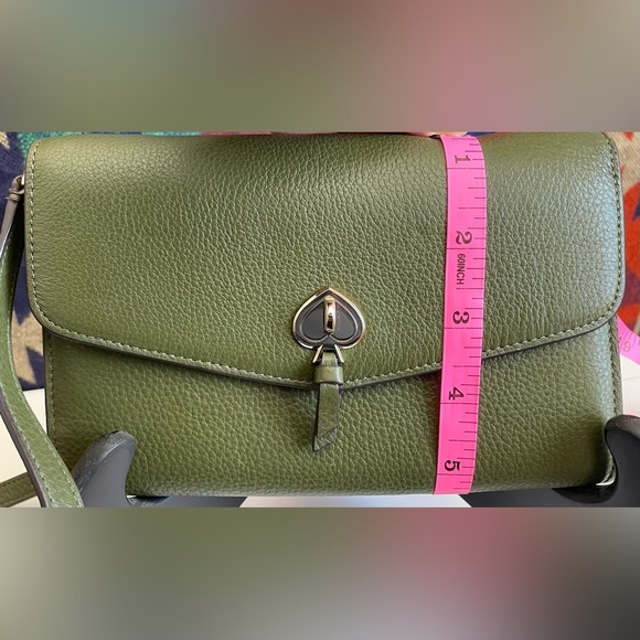 Kate Spade Marti Enchanted Green Leather Wallet Crossbody Bag Purse MSRP $249 - Picture 15 of 16